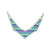 PC2721 - Yellow Blue Pink Purple Pixel Art Crown (Iron On)