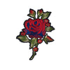 PC2444 - Green Leaf Red Rose Flower (Iron On)