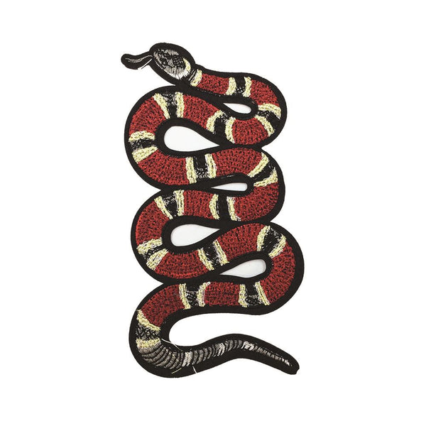 PC2155A - Red Stripes Snake Animal L (Iron On)