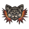 PC2331 - XL Cat head with Fire (Iron on)