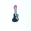 PC2534 - Black Guitar (Iron On)