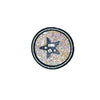 PC2711 - Pinky Star Stone Round Badge (Iron On)