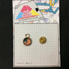 MP0096C - Mini Gold American Flag Clock Pocket Watch Stars Stripes Metal Pin Badge