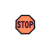 PC2600 - Embossed Orange Stop Sign (Sew On)