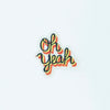 PC2652 - Oh Yeah! Text Effect Orange Black (Iron On)