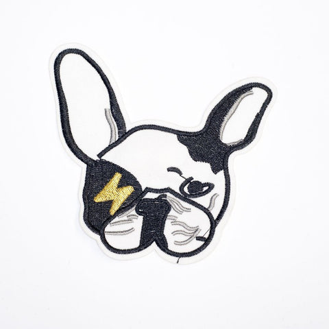 PC2157 - Funky Bull Dog Head (Iron On)