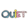 PC2330 - Sequin Colourful QUIET Text (Sew on)
