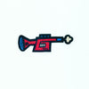 PC2532 - Small Red Cartoon Trumpet (Sew On)