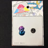 MP0082 - Blue Purple Woman Head Bust Metal Pin Badge