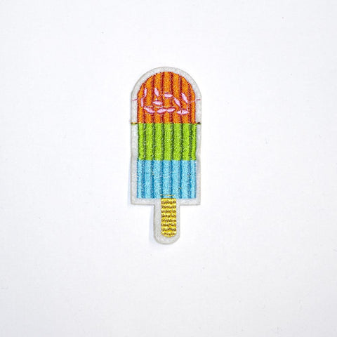 PC2058 - Orange Green Blue Ice Cream Stick (Iron On)