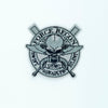 PC2540 - Force Recon Gray Skull Badge (Iron On)