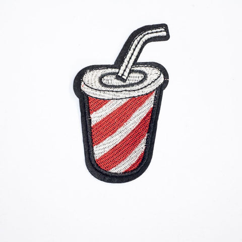 PC2063 - Take Away Drinks Red White (Iron On)