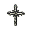 PC2838 - Black Stoned Cross XL (Sew On)