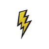 PC2432B - Yellow Lightning Bolt (Iron On)