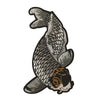 PC3109 - Grey Scales Fish L (Iron On)