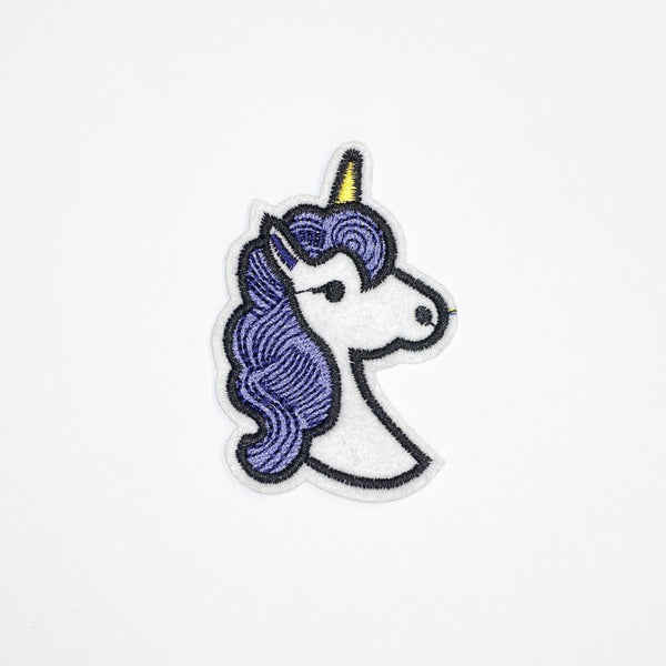 PC2124 - White Unicorn Purple Hair (Iron On)