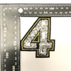 PC4192D - Stone Studded Number Four Diamante (Iron On)