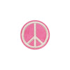 PC2267 - PINK WHITE PEACE SIGN (IRON ON)