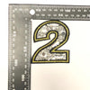 PC4192B - Stone Studded Number Two Diamante (Iron On)