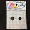 MP0033 - Round Red Blue White Coin Wheel Metal Pin Badge