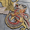 PC3472 - Gold Eagle Silver Dragon Fight Flight XXL (Iron On)