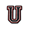 PC2917 - Black and Red Letter U (Iron On)
