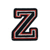 PC2922 - Black and Red Letter Z (IRON ON)