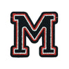 PC2924 - Black and Red Letter M (Iron On)