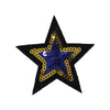 PC2929 - Black Gold Blue Sequin Star (Iron On)