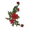 PC2984 - Red Rose Embroidered Lace (Sew On)