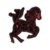 PC2996 - Luxury Velvet Black Orange Line Horse (Iron On)