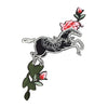 PC3464 - Dark Horse in Flowers L (Iron On)