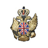 PC3471 - Sequin Gold Crown Union Jack Crest XL (Sew On)