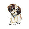 PC3473 - Cute Sequin Brown Puppy Dog (Iron On)