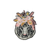 PC3756 - White Tiger In Flowers (Iron On)