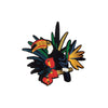 PC3955B - Toucan Bird In Heart Flowers R (Iron On)