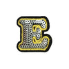 PC4001E - Sequin Silver Letter E (Iron On)