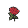 PC3480B - Black Single Rose (Iron On)