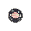 PC2576B - Round Pink Planet Galaxy Badge (Iron On)