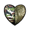 PC3340 - Camouflage Army Gold Heart (Sew On)