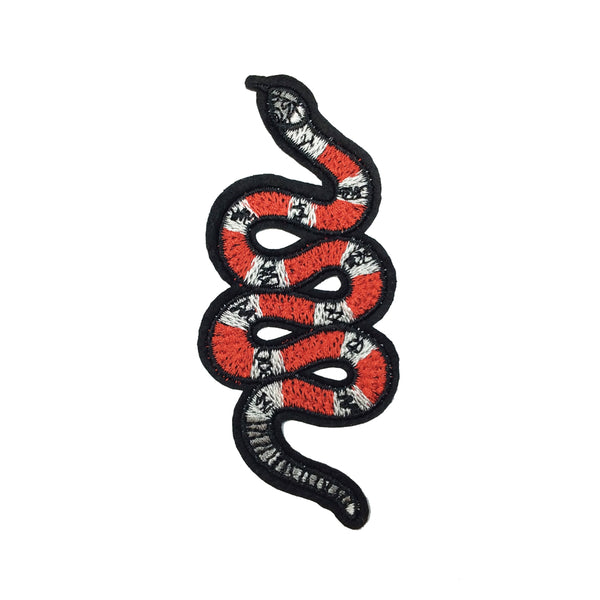 PC2155B - Red Stripes Snake Animal S (Iron On)