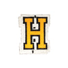 PC3846H - Jersey Alphabet Orange Letter H (Iron On)