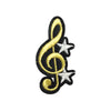 PC3441 - Gold Music Note Silver Star (Iron On)
