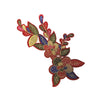 PC3080B - Red Base Multi Colour Petal Flower (Iron On)