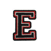 PC3029E - Black and Red Letter E (Iron On)