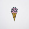 PC2056 - Pink Waffle Ice Cream Blue Topping (Iron On)