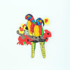 PC2509 - Two Funny Parrots Bird (Iron On)