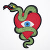 PC2159 - Eye in Heart with Snake (Iron On)