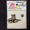 MP0093 - Golden Laying Leopard Tiger Cat Metal Pin Badge