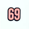 PC2528 - Orange 69 Number (Iron On)